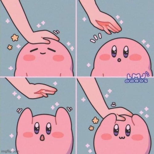 PET THE KIRBY | image tagged in kirby,comics/cartoons | made w/ Imgflip meme maker