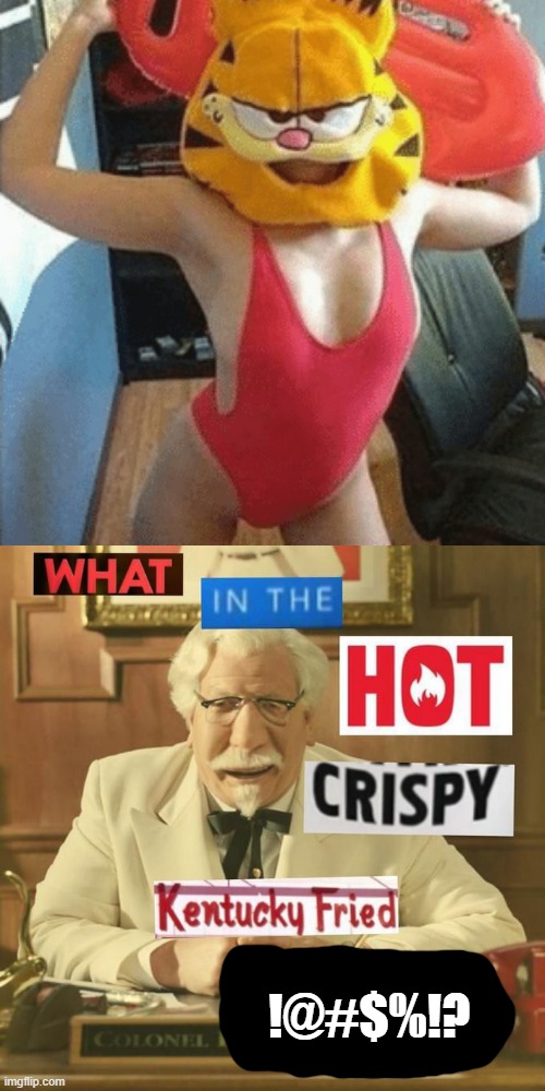 KFC. |  !@#$%!? | image tagged in what in the hot crispy kentucky fried frick | made w/ Imgflip meme maker