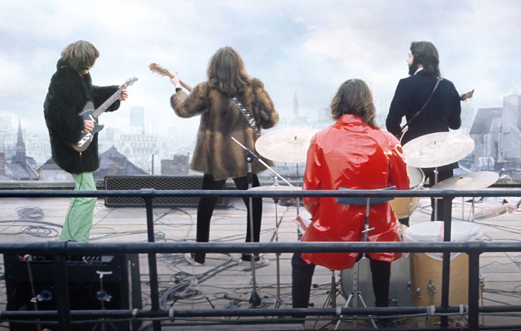 High Quality Beatles Rooftop Concert Blank Meme Template