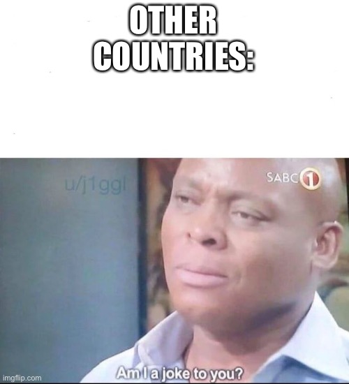 am I a joke to you | OTHER COUNTRIES: | image tagged in am i a joke to you | made w/ Imgflip meme maker