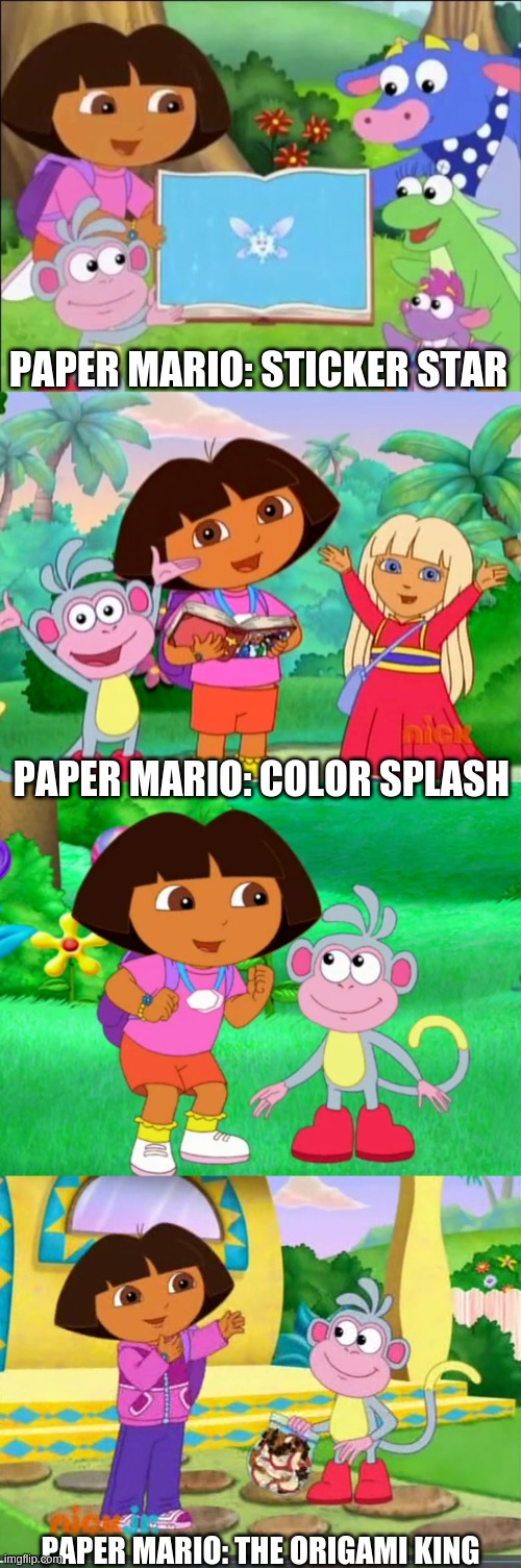 Modern Paper Mario Games Portrayed By Dora The Explorer - Imgflip