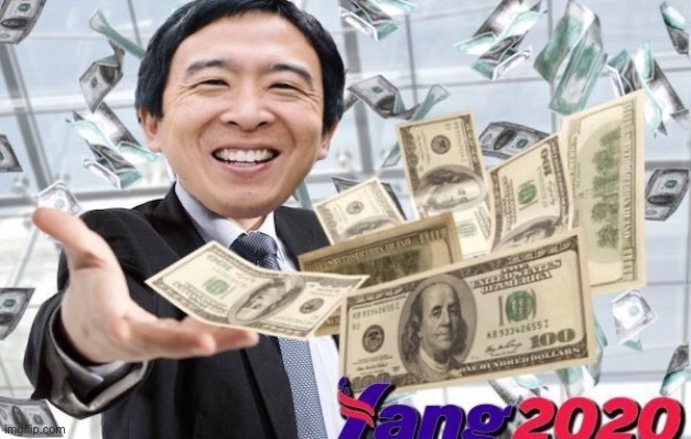 Andrew Yang is going to happen! —Signed, unaffiliated independents | image tagged in andrew yang gang bernie sanders donald trump | made w/ Imgflip meme maker