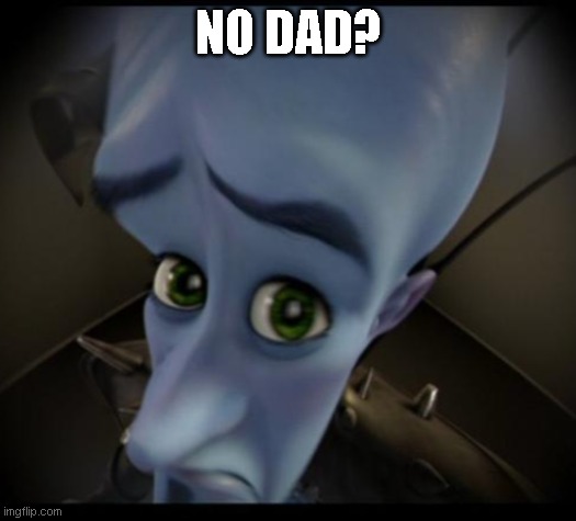 No dad? | NO DAD? | image tagged in no bitches | made w/ Imgflip meme maker