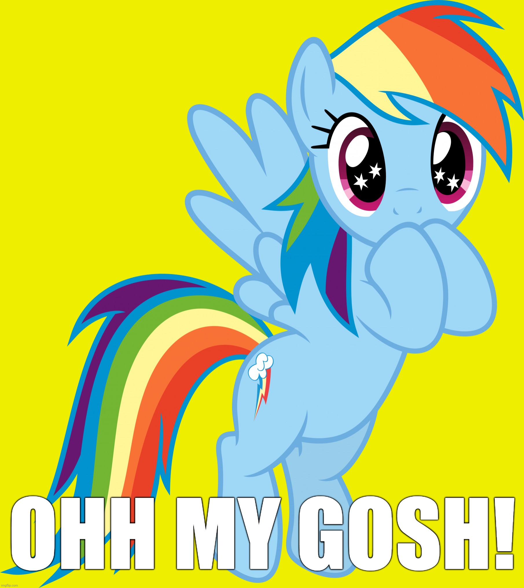 Rainbow Dash Transparent | OHH MY GOSH! | image tagged in rainbow dash transparent | made w/ Imgflip meme maker