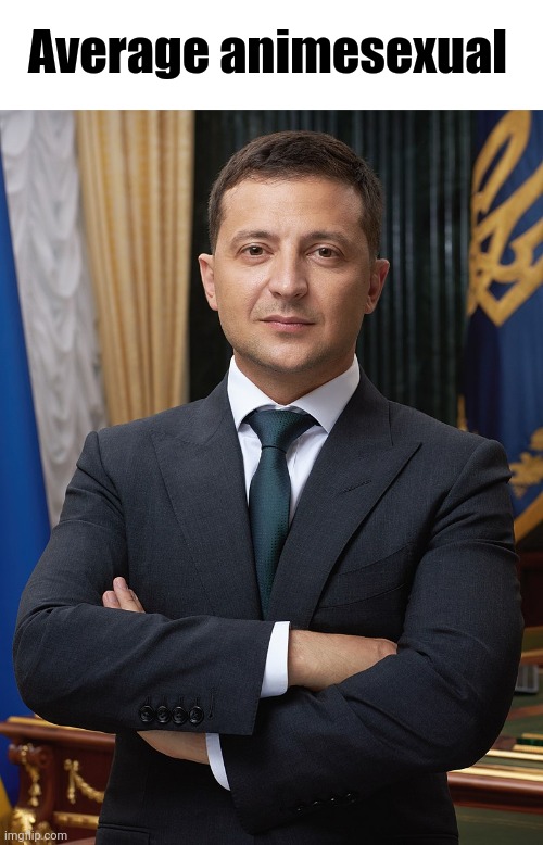 Volodymyr Zelensky | Average animesexual | image tagged in volodymyr zelensky | made w/ Imgflip meme maker