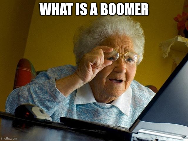 E2 | WHAT IS A BOOMER | image tagged in memes,grandma finds the internet | made w/ Imgflip meme maker