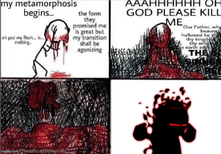 Get noob | image tagged in metamorphosis blank | made w/ Imgflip meme maker