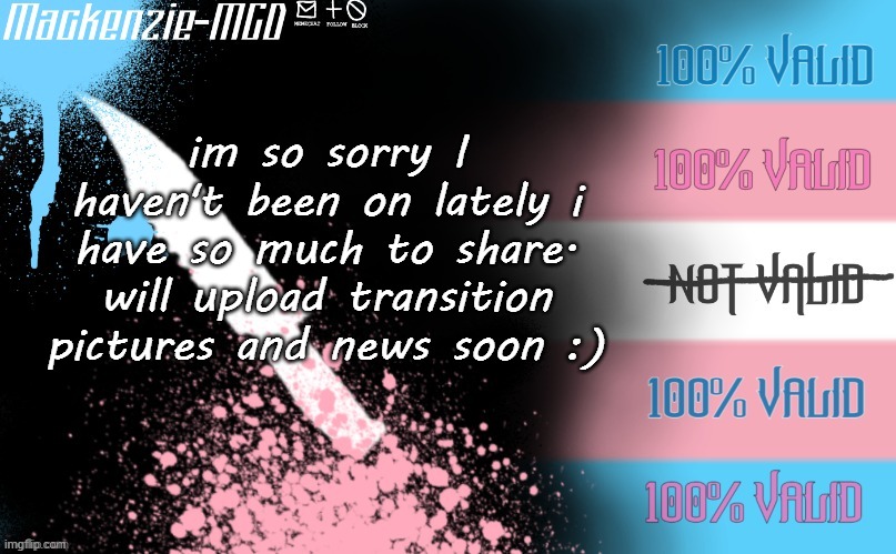 i promise i will be more active <3 | im so sorry I haven't been on lately i have so much to share. will upload transition pictures and news soon :) | made w/ Imgflip meme maker