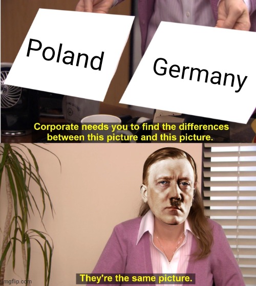 It is what it is | Poland; Germany | image tagged in memes,they're the same picture | made w/ Imgflip meme maker