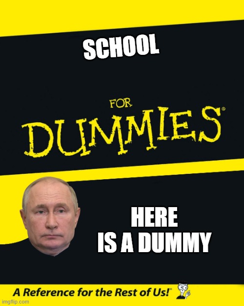 For Dummies | SCHOOL; HERE IS A DUMMY | image tagged in for dummies | made w/ Imgflip meme maker