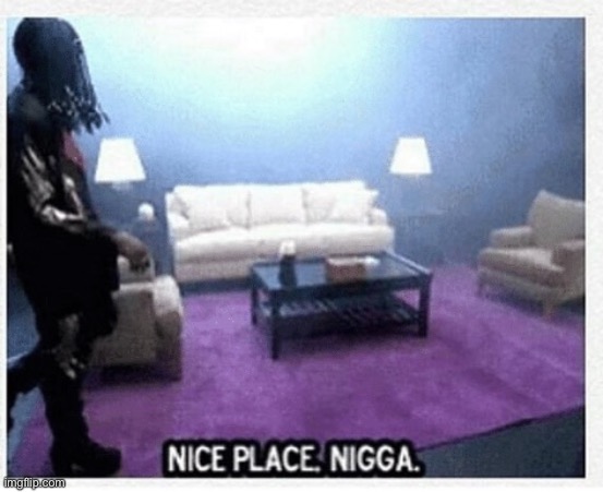 Nice place nigga | image tagged in nice place nigga | made w/ Imgflip meme maker