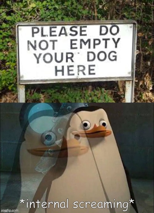 No empty dog | image tagged in private internal screaming,funny,funny memes,memes,dogs,signs | made w/ Imgflip meme maker