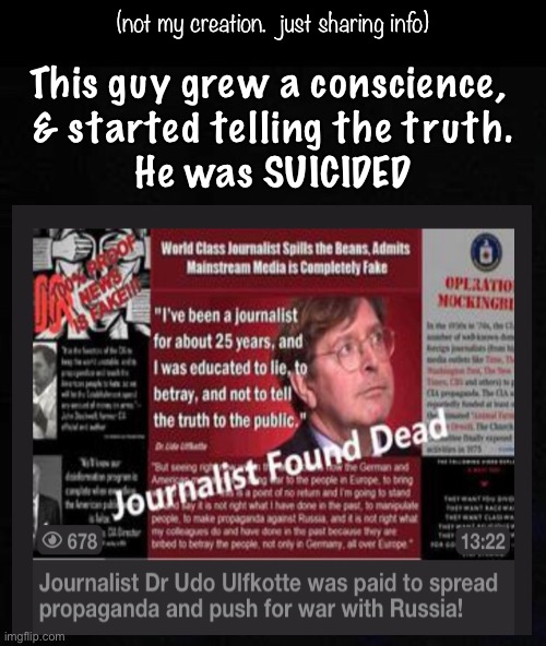 You join this club, you play along….  OR ELSE | (not my creation.  just sharing info); This guy grew a conscience, 
& started telling the truth.
He was SUICIDED | image tagged in memes,the club of lie cheat steal lie some more,keep doing that and youll be ok,break ranks and start coming clean,you will die | made w/ Imgflip meme maker