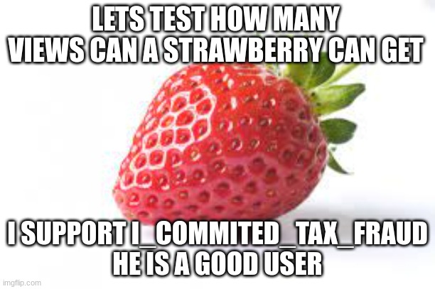 .jljhbvljhbdf |  LETS TEST HOW MANY VIEWS CAN A STRAWBERRY CAN GET; I SUPPORT I_COMMITED_TAX_FRAUD HE IS A GOOD USER | image tagged in chemistry cat | made w/ Imgflip meme maker