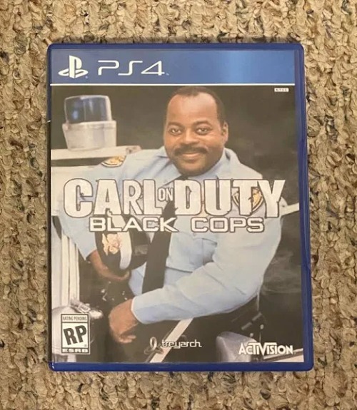 Carl on Duty: Black Cops Blank Meme Template