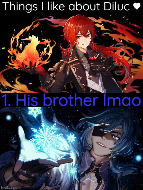 That's it, go home. | Things I like about Diluc ♥; 1. His brother lmao | image tagged in blank white template,genshin impact | made w/ Imgflip meme maker
