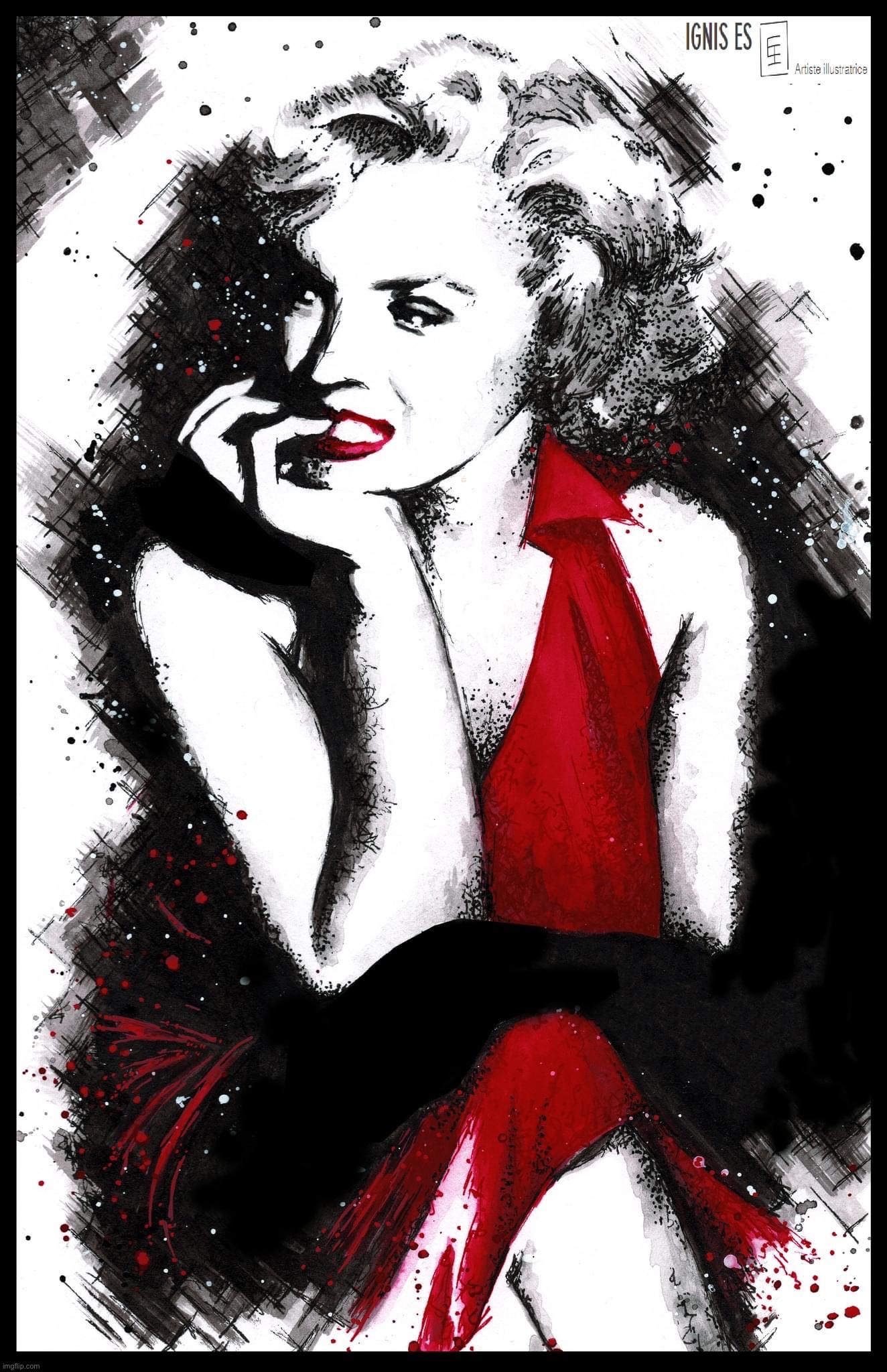 Marilyn Monroe acrylic painting | image tagged in marilyn monroe acrylic painting | made w/ Imgflip meme maker