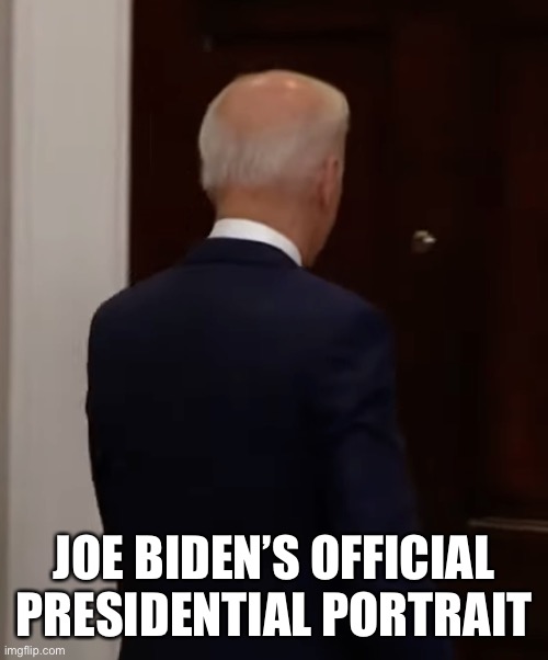 Biden’s Official Portrait. Biden’s way of fixing problems in America | JOE BIDEN’S OFFICIAL PRESIDENTIAL PORTRAIT | made w/ Imgflip meme maker