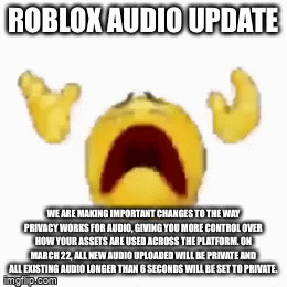 roblox audio update - Imgflip