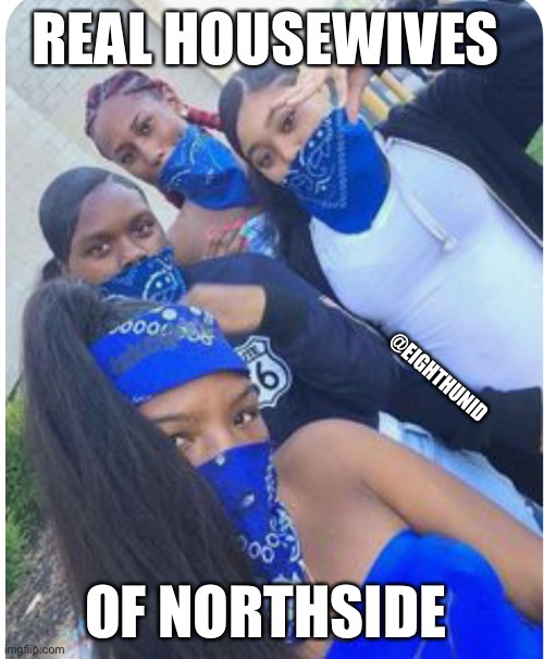 north | REAL HOUSEWIVES; @EIGHTHUNID; OF NORTHSIDE | image tagged in north | made w/ Imgflip meme maker
