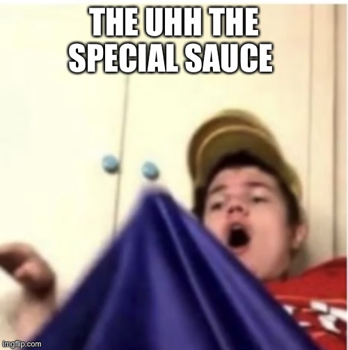 :weary: | THE UHH THE SPECIAL SAUCE | image tagged in alfaoxtrot mega boner | made w/ Imgflip meme maker
