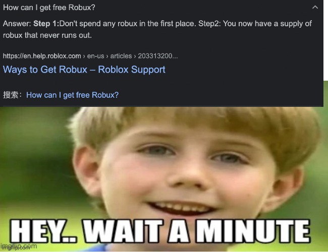 infinite robux | image tagged in memes,funny,awesome | made w/ Imgflip meme maker