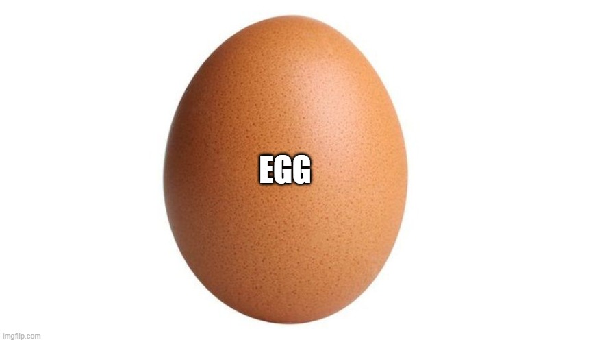 Egg |  EGG | image tagged in egg | made w/ Imgflip meme maker