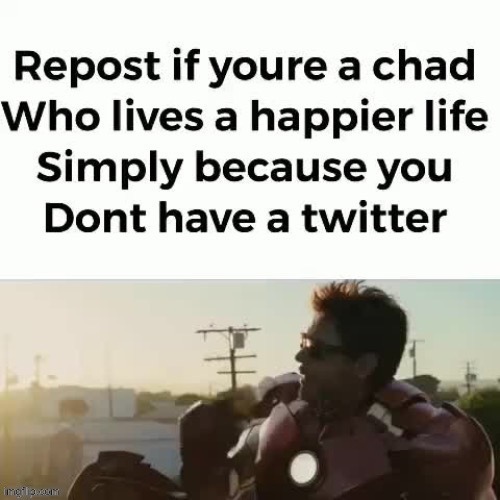 I reposted | image tagged in giga chad,repost | made w/ Imgflip meme maker