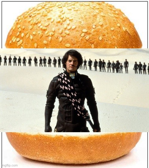 image tagged in nothing burger,dune fremen | made w/ Imgflip meme maker