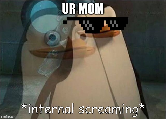 I was bored k? | UR MOM | image tagged in private internal screaming | made w/ Imgflip meme maker