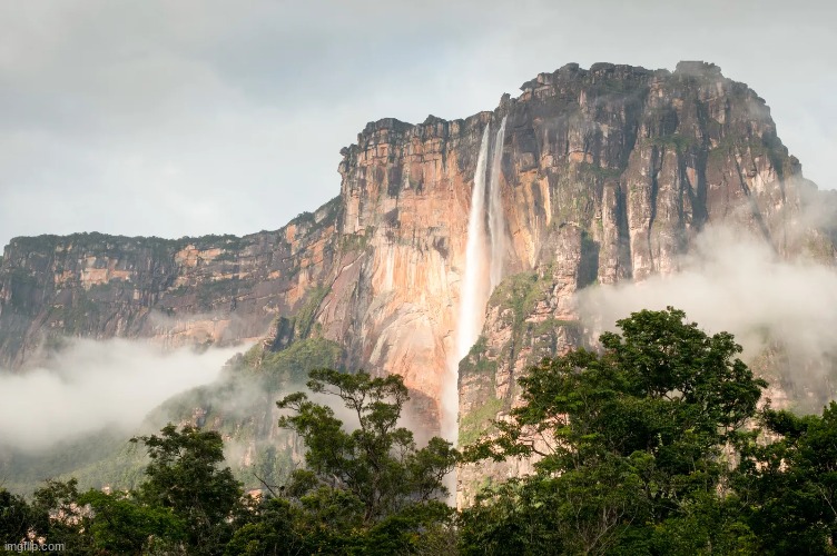 Angel Falls, Venezuela | image tagged in awesome pics | made w/ Imgflip meme maker