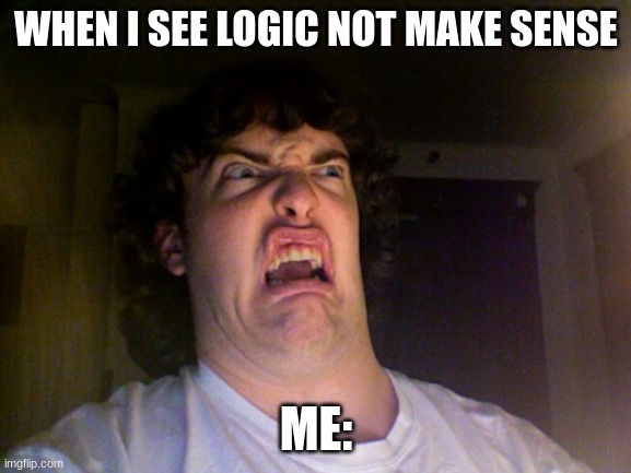 what |  WHEN I SEE LOGIC NOT MAKE SENSE; ME: | image tagged in memes,oh no | made w/ Imgflip meme maker