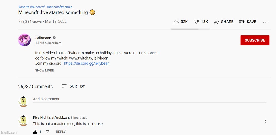 Alright, no, comment that on his videos if you guys agree | image tagged in comments | made w/ Imgflip meme maker