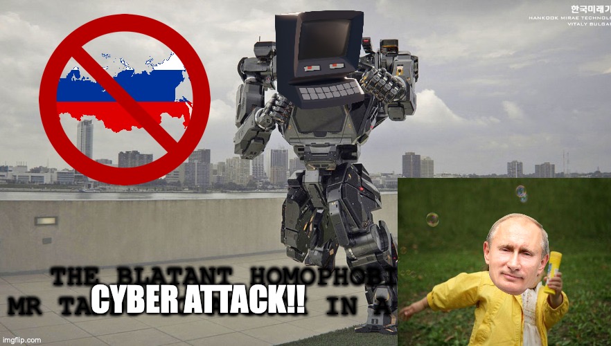 angry mr tandy | CYBER ATTACK!! | image tagged in angry mr tandy | made w/ Imgflip meme maker