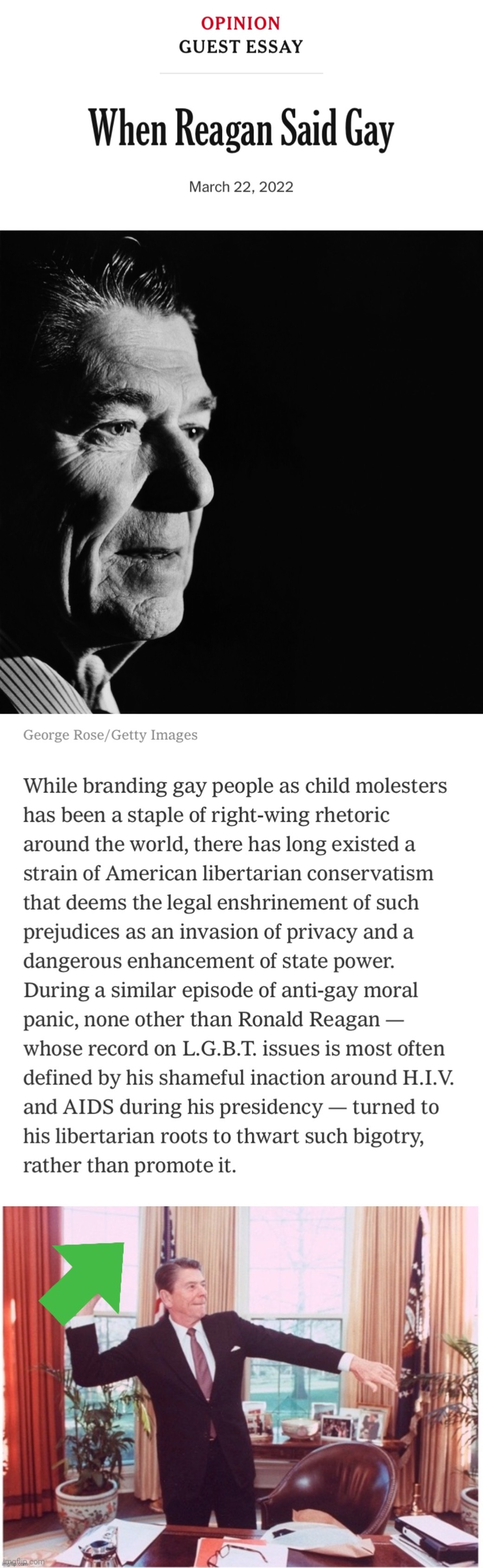 “Gay gay gay, gay gay, gay gay.” —Ronald Reagan, probably | image tagged in when reagan said gay,ronald reagan tossing an upvote,lgbtq,lgbt,ronald reagan,gay | made w/ Imgflip meme maker