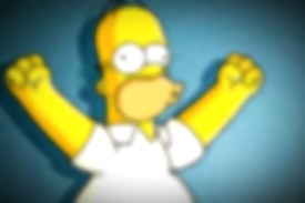 Homer Simpson Cheering Blank Meme Template