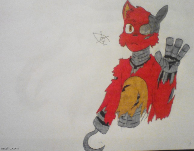 Withered Foxy remake. Art request by: Foxy_The_Pirate_Fox200 - Imgflip