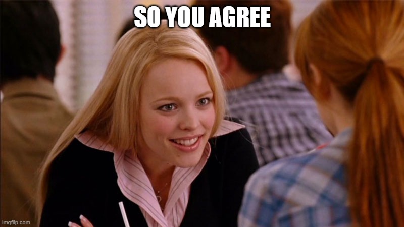 So You Agree | SO YOU AGREE | image tagged in so you agree | made w/ Imgflip meme maker