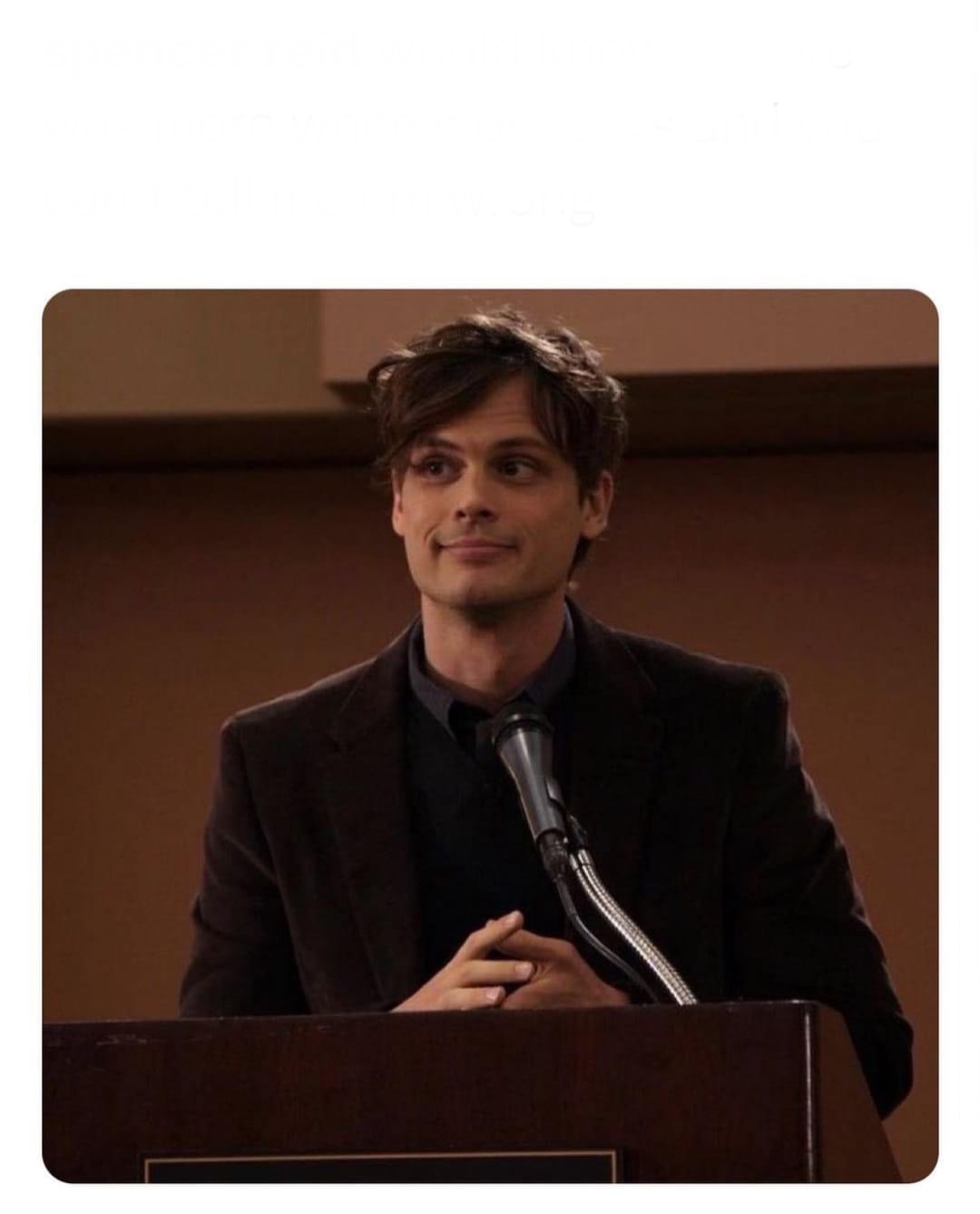 Spencer Reid Blank Meme Template