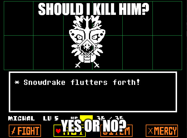 Not answering will count as a vote for killing him | SHOULD I KILL HIM? YES OR NO? | made w/ Imgflip meme maker