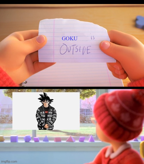 Goku it’s outside | GOKU | image tagged in x is outside | made w/ Imgflip meme maker
