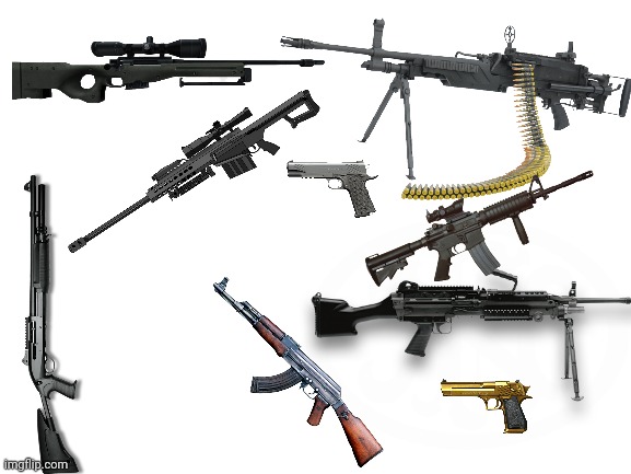 I have too many guns. WRONG! | image tagged in guns | made w/ Imgflip meme maker