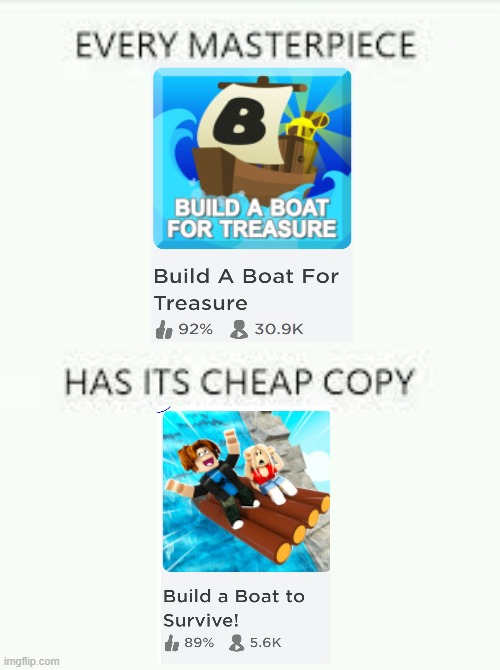 Roblox is Pogblox | image tagged in every masterpiece has its cheap copy | made w/ Imgflip meme maker