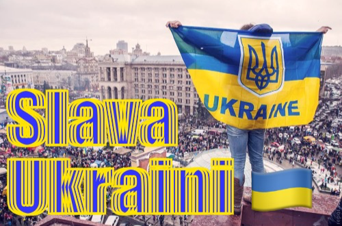 High Quality Slava Ukraini Blank Meme Template
