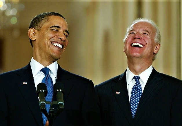High Quality Obama and Biden laughing Blank Meme Template