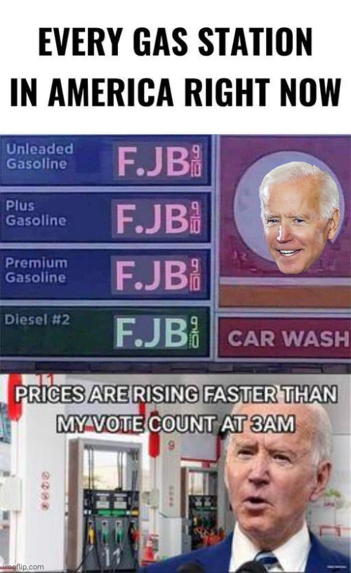 Gas prices rising faster Joe Biden | image tagged in joe biden worries | made w/ Imgflip meme maker