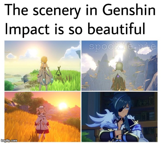 Preach (‾◡◝) | image tagged in genshin impact,scenery | made w/ Imgflip meme maker