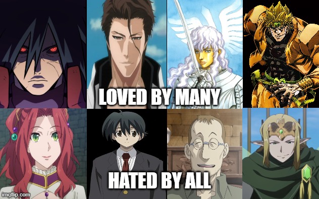 When your favorite villains are worse than the most hated anime characters  - Imgflip