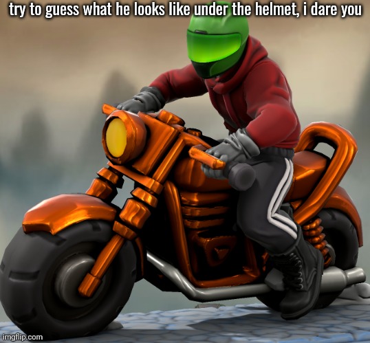 Denby Allen | try to guess what he looks like under the helmet, i dare you | image tagged in denby allen | made w/ Imgflip meme maker