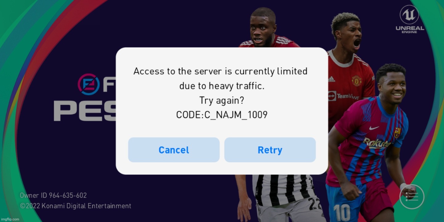 pes really has some bad servers. | made w/ Imgflip meme maker